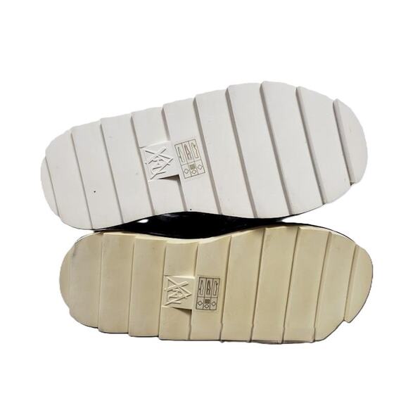 YRU Dune Yin Yang Vegan Patent Leather Wedge Platform Boots 6 - Picture 8 of 10